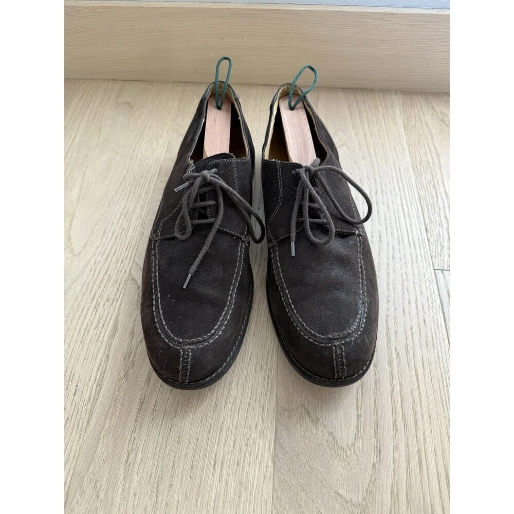 Sandro Shoes Brown Suede Leather Oxford Lace Up Comfort Soft Gel Men’s 10.5 D